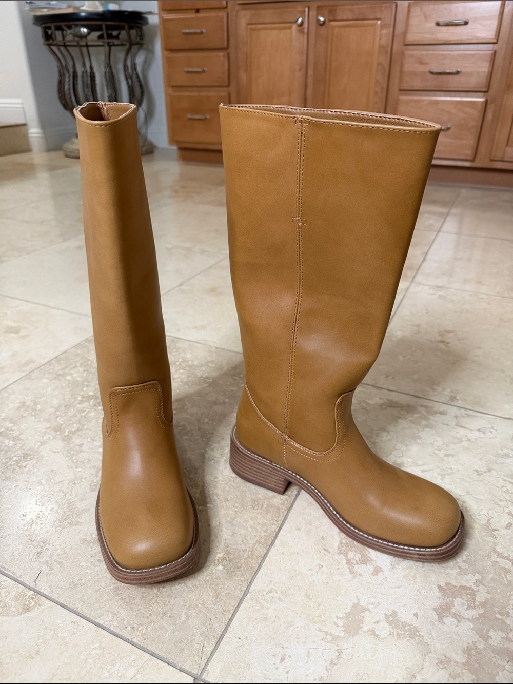 💕Women's Tan Leather Riding Boots💕